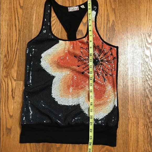Soulmates Tops - Cute Comfy Sequin Floral Poppy Tank Top Soulmates